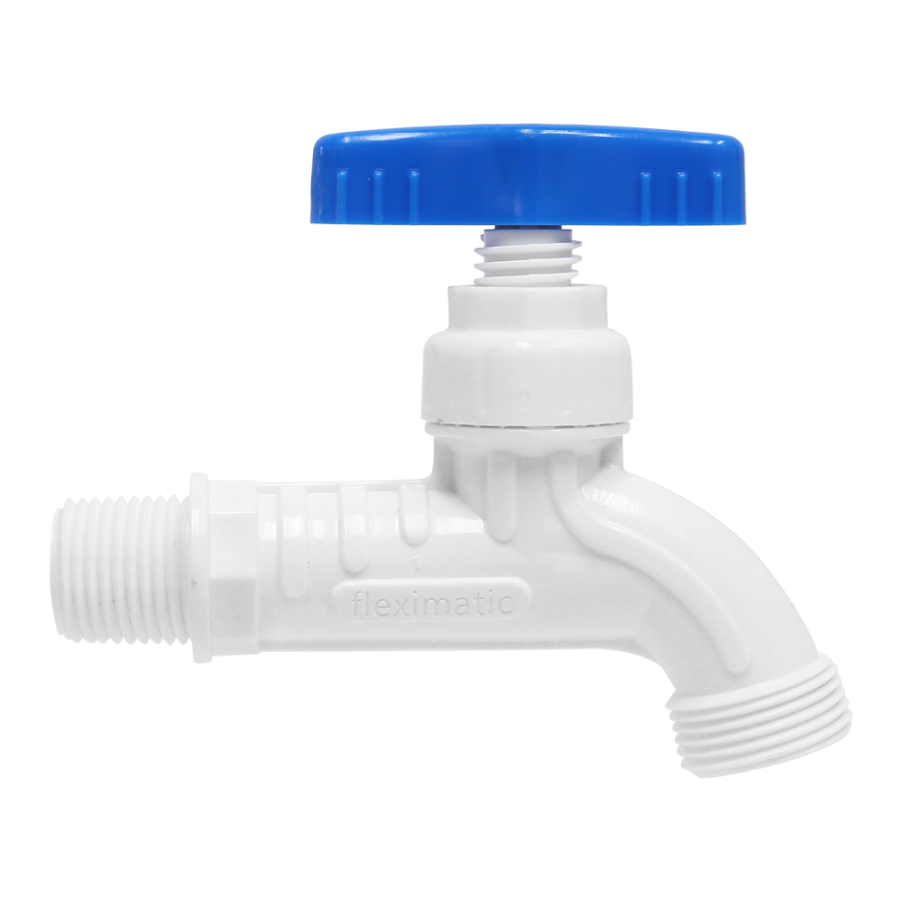 Llave de jardín reforzada de resina acetal, ascendente, roscas de 1/2" x 3/4" - Image 3