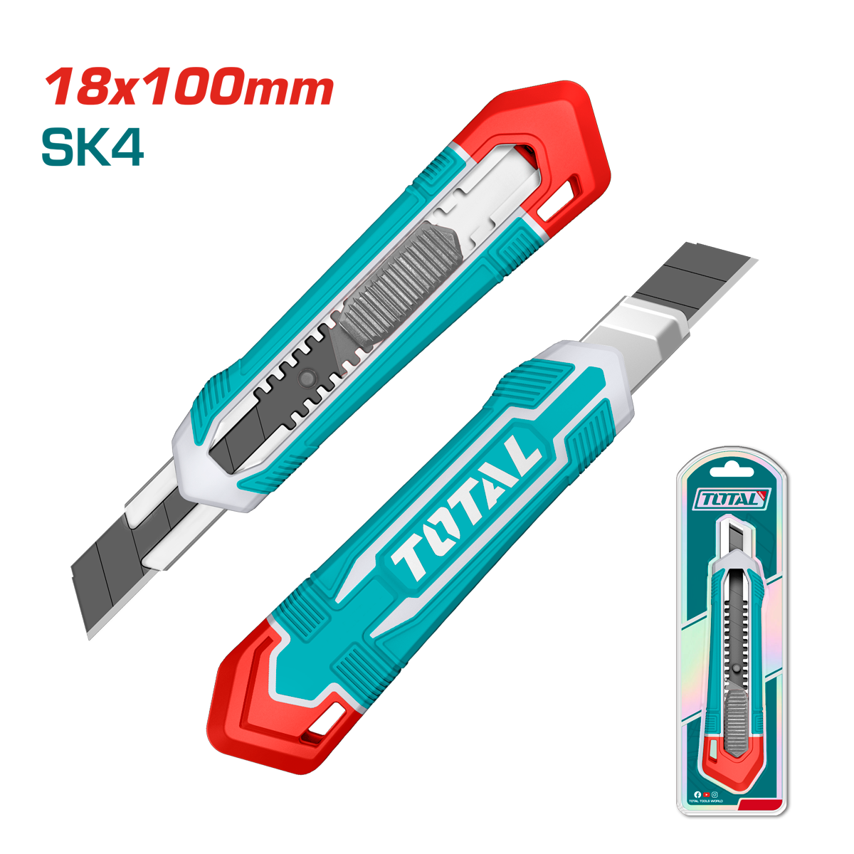 Cutter de Hoja Desprendible 18mmx100mm Total