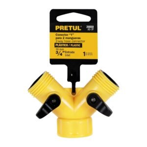 Conector "Y" 3/4" plástico para manguera, Pretul