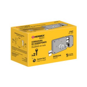 Cerradura sobreponer der instala-fácil, caja, HERMEX BASIC