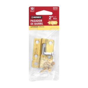 Pasador (Picaporte) de barril de acero latón 2", HERMEX