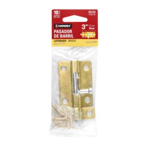 Pasador de barril de acero latón 3", HERMEX