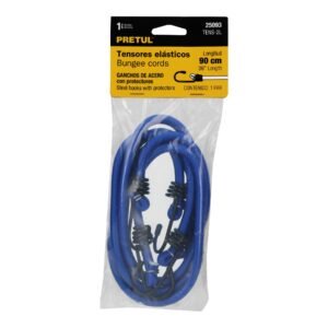 Bolsa con 2 tensores elásticos azules de 90 cm, Pretul