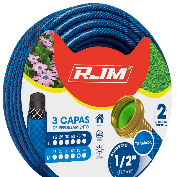 Manguera 1/2"reforzada 3 capas 25 m Rajoma