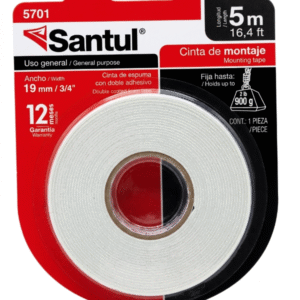 📦 Cinta de Montaje de Espuma Doble Adhesivo Santul 5m